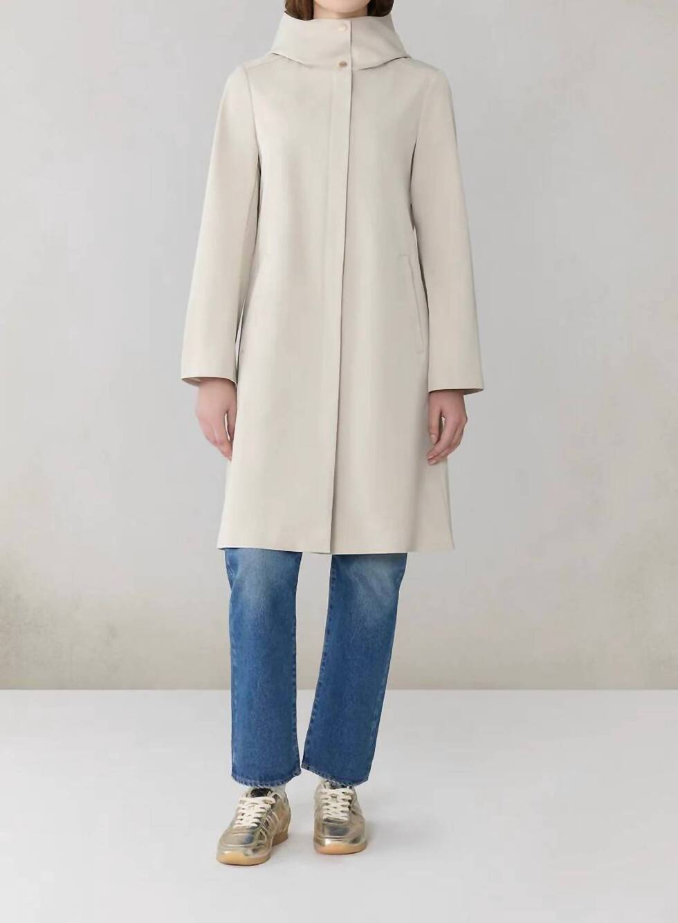 NEW SOIA&KYO palma rain coat in light oak